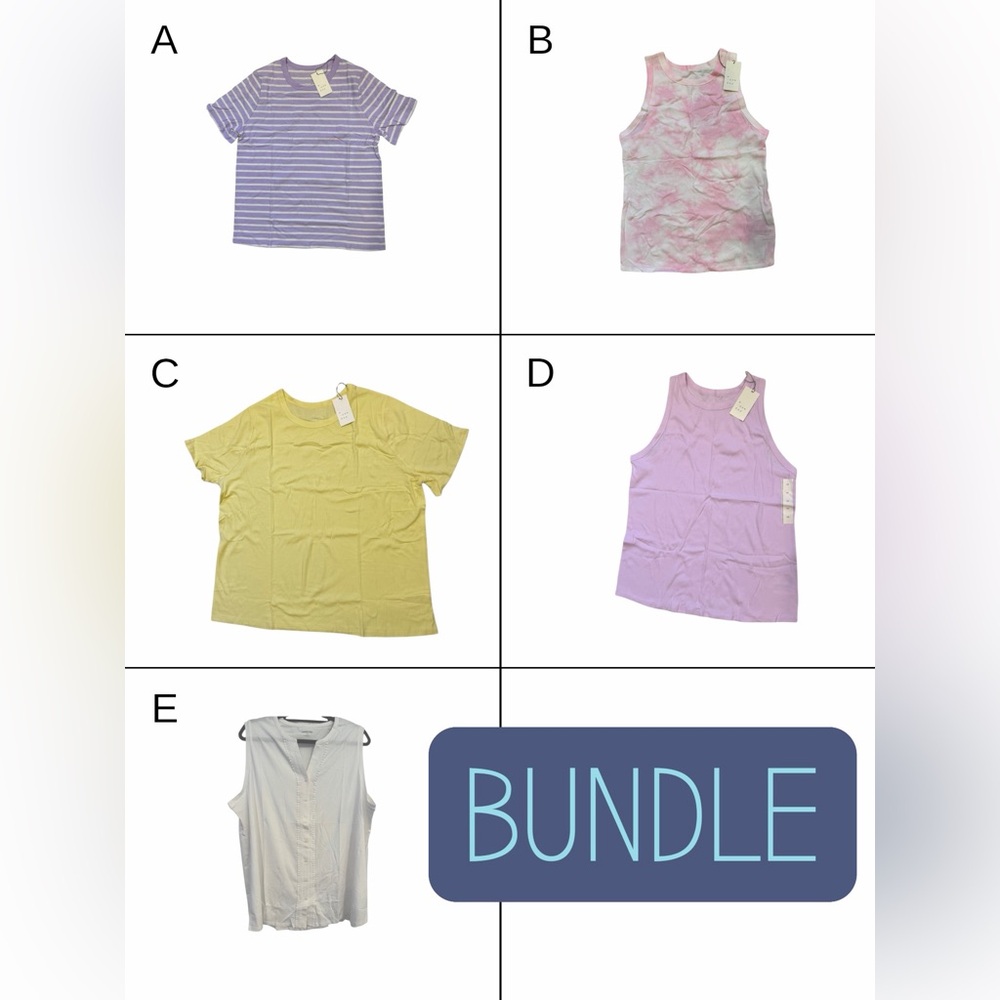 1x SIX SHIRT BUNDLE - Lands End and Target Women’s Size 1x Shirt Lot